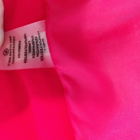 Calvin Klein Red Cascade Open front Blazer Jacket 14 - Picture 11 of 11